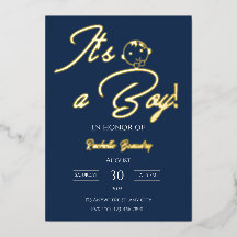Folie Baby Shower Kaart – Blauwe Thema