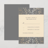 Folie Baby's Breath Wedding RSVP Kaarten Kaartje (Voorkant / Achterkant)