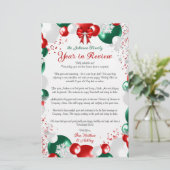 Folie Ballon Kerstbrief Sjabloon Briefpapier (Staand voorkant)