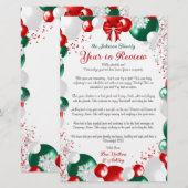 Folie Ballon Kerstbrief Sjabloon Briefpapier (Voorkant / Achterkant)