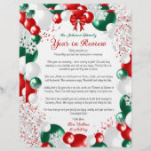 Folie Ballon Kerstbrief Sjabloon Briefpapier Briefhoofd (Voorkant / Achterkant)
