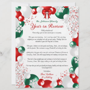 Folie Ballon Kerstbrief Sjabloon Briefpapier Briefhoofd