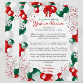 Folie Ballon Kerstbrief Sjabloon Briefpapier Briefhoofd (Voorkant / Achterkant)