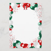 Folie Ballon Kerstbrief Sjabloon Briefpapier Kaart (Achterkant)