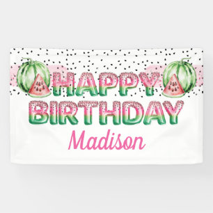 Folie ballonbrieven Melon gepersonaliseerd op zate Spandoek