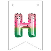 Folie ballonbrieven Melon Happy Birthday Vlaggetjes (Tweede vlag)