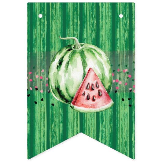 Folie ballonbrieven Melon Happy Birthday Vlaggetjes (Eerste vlag)