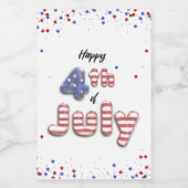 Folie Balloons Stars Stripes Food Label Voedselcontainer Etiket (Enkel label)