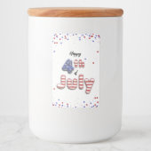 Folie Balloons Stars Stripes Food Label Voedselcontainer Etiket (Voorkant)