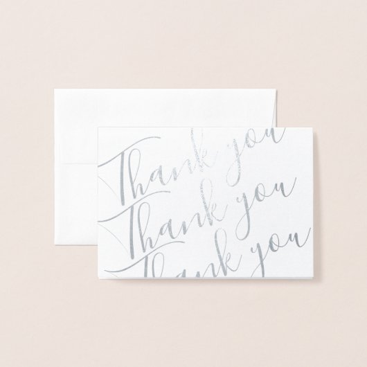 Folie Bedankt Opmerking Kaart (Voorkant met envelop)