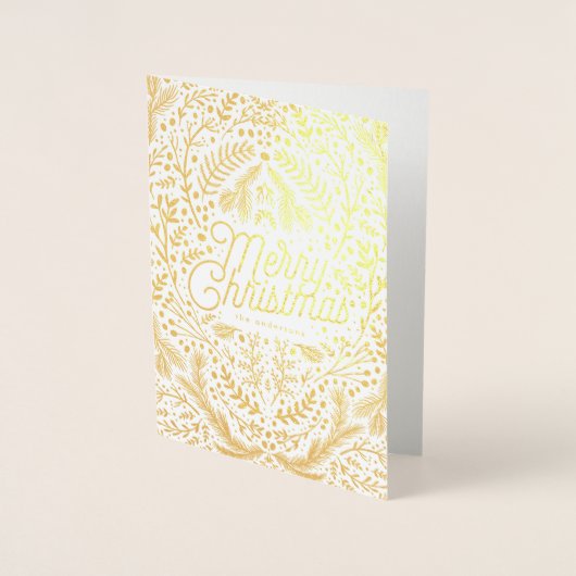 Folie Berries Foliage Merry kerstfoto Thema Folie Kaarten (Voorkant)