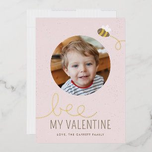 Folie bij mijn Valentijn-feestdag - Roze Uitnodiging