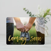 FOLIE Binnenkort Foto's Zwangerschap Aankondiging (Staand Voorkant)