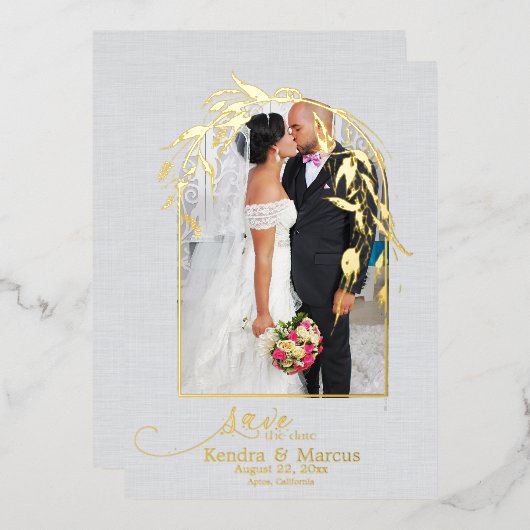 Folie Blauwe Eucalyptus Archway UW FOTO Folie Uitnodiging (Voorkant / Achterkant)