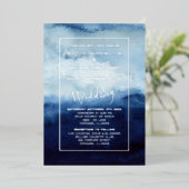 Folie Blauwe Waterverf Bewerkbare Sjabloon Foto (Staand Voorkant)