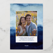 Folie Blauwe Waterverf Bewerkbare Sjabloon Foto (Achterkant)