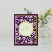 Folie Bloemen Moederdag Folie Feestdagen Briefkaart (Staand Voorkant)