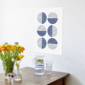 Folie Blue Circle geometrische kunst print Poster (Laag (Keuken))