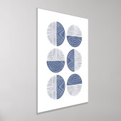 Folie Blue Circle geometrische kunst print Poster (Laagn)