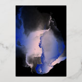 Folie Blush Royal Blue Droombruiloft Folie Uitnodiging (Achterkant)