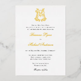 Folie BM Monogram MB Monogram Invitation Folie Uitnodiging