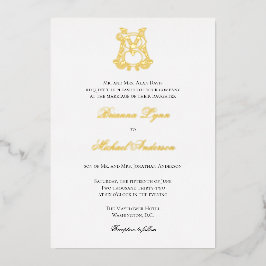 Folie BM Monogram MB Monogram Invitation Uitnodiging