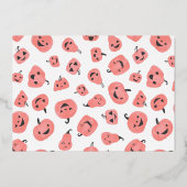 Folie Boo Modern Halloween Boho Birthday Foto Uitnodiging (Achterkant)