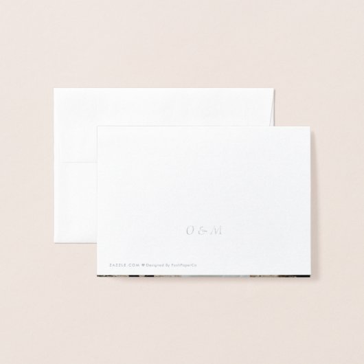 Folie Botanische krans trouwfoto dank u kaart (Met envelop)