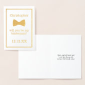 Folie Bow Stropdas Bridesman Voorstel Groomsman Ka Kaarten (Display)