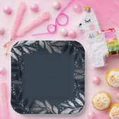 Folie Branches kerstfeest Papieren Bordje (Feest)