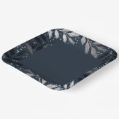 Folie Branches kerstfeest Papieren Bordje (Gebogen)