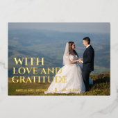 Folie bruiloft bedankt voor je kaart (Voorkant)