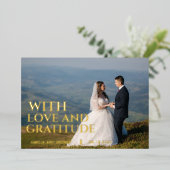 Folie bruiloft bedankt voor je kaart (Staand Voorkant)