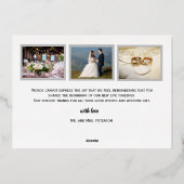 Folie bruiloft bedankt voor je kaart (Achterkant)