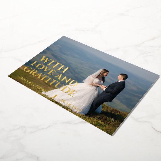 Folie bruiloft bedankt voor je kaart (Gedraaid)