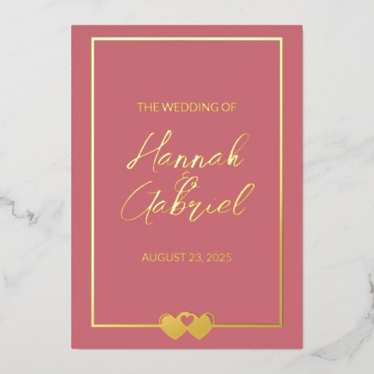 Folie bruiloft Folie uitnodiging (Voorkant)