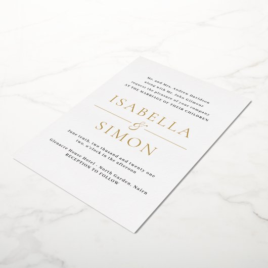 Folie bruiloft uitnodiging set - bruiloft uitnodig (Gedraaid)