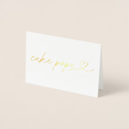 Folie Cake Pops Voedsetiket Huwelijks Tafelkaart Kaarten
