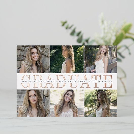 Folie Center Stripe | Aankondiging foto-Afstuderen (Staand Voorkant)