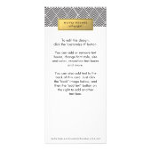 Folie Chevron Rack-Kaart voor zwarte en goudkleure Reclamekaart (Voorkant)