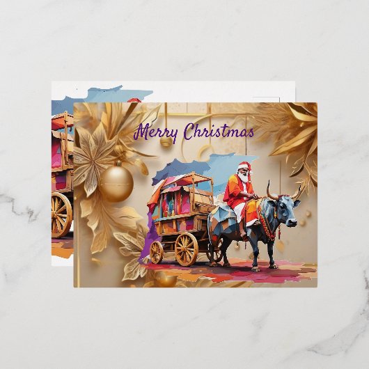 Folie Christmas Post Kaart (Voorkant / Achterkant)