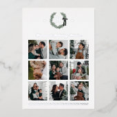 Folie Classic Monogram Krans Crest Holiday Kaart (Voorkant)