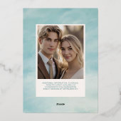 Folie Clouds & Sky Boho Serene Huwelijksuitnodigin Uitnodiging (Achterkant)