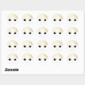 Folie Confetti Stippen Gold Makeup Eyelashes Ronde Sticker (Vel)