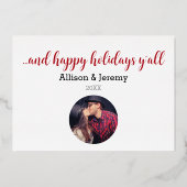 Folie Cowboy Boots Christmas Kaart (Achterkant)