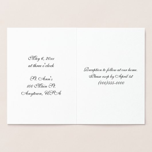 Folie Cross Invitations Kaarten (Binnen)