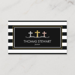 Folie Cross Trio Striped Religieuze Visitekaartje
