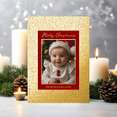 Folie Custom Baby Eerste Kerst Kaart Vakantie Luxe