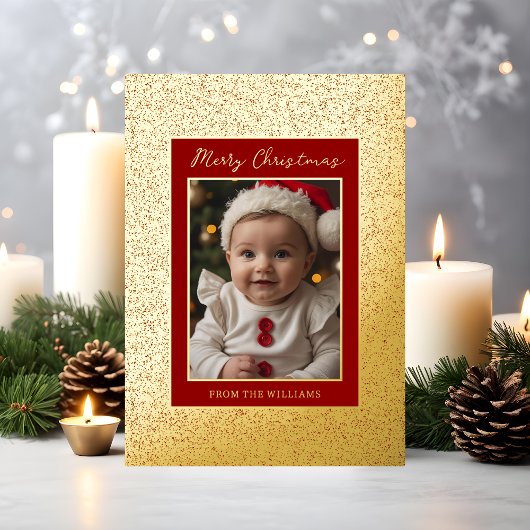 Folie Custom Baby Eerste Kerst Kaart Vakantie Luxe