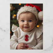 Folie Custom Baby Eerste Kerst Kaart Vakantie Luxe (Achterkant)